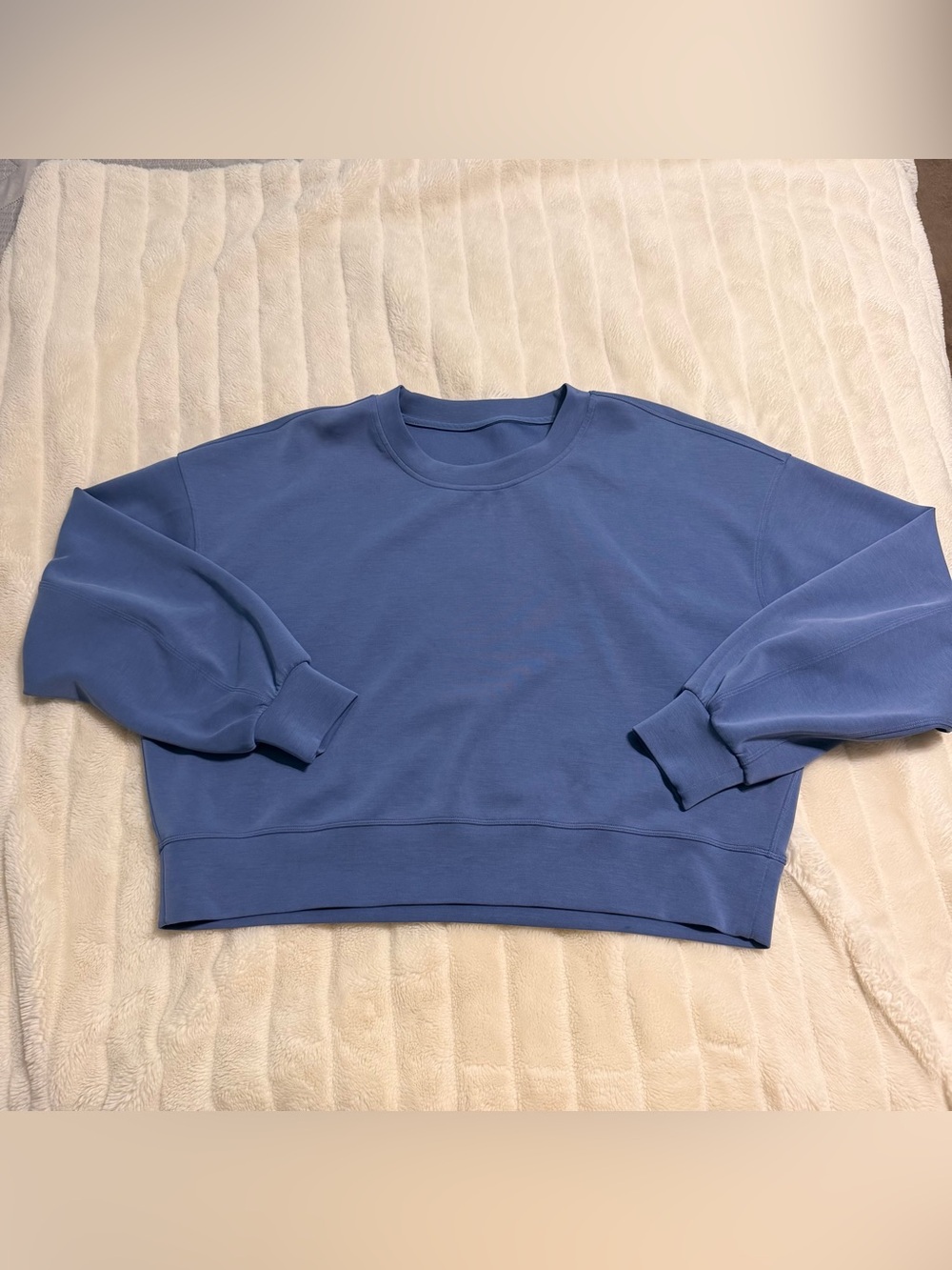 Lululemon Softstreme Perfectly Oversized Cropped Crew Pullover Sweatshirt Sz 10